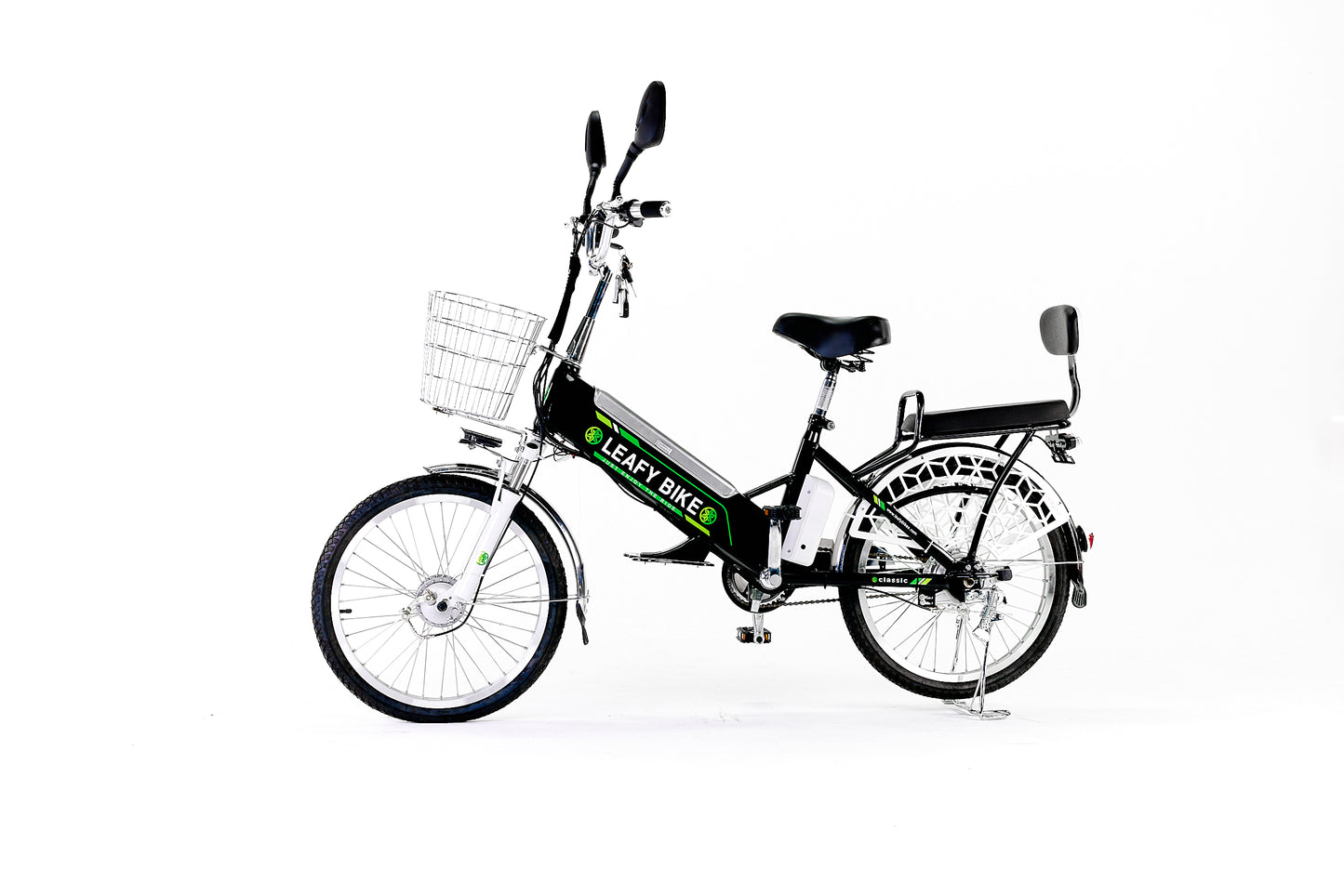 Leafy Night Dual-Rider Electric Bike – 20 MPH, 30-Mile Range - Leafybikes