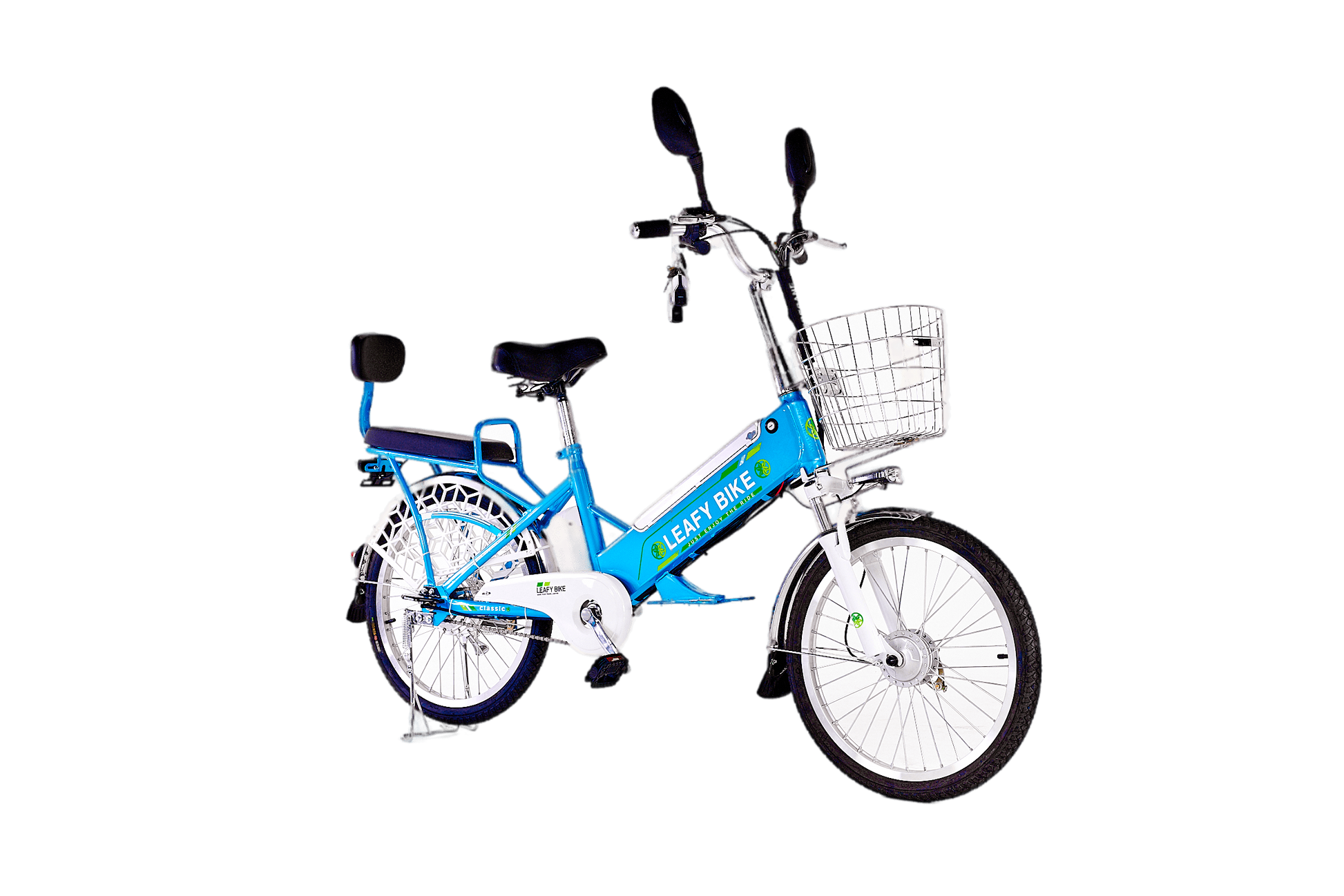 Leafy Sky Dual-Rider Electric Bike – 20 MPH, 30-Mile Range - Leafybikes