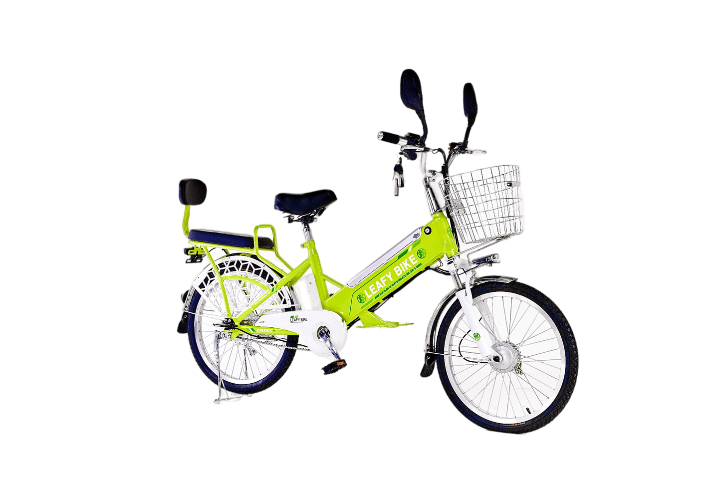 Leafy Leaf Dual-Rider Electric Bike – 20 MPH, 30-Mile Range - Leafybikes