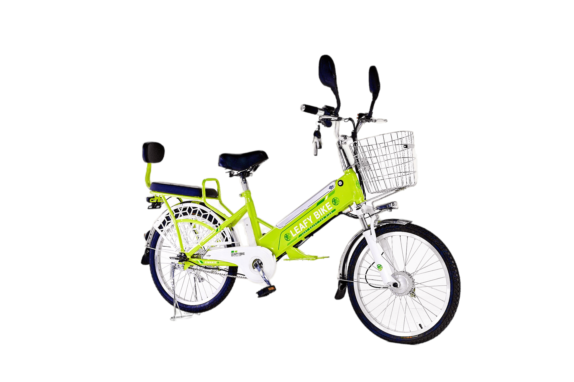 Leafy Leaf Dual-Rider Electric Bike – 20 MPH, 30-Mile Range - Leafybikes